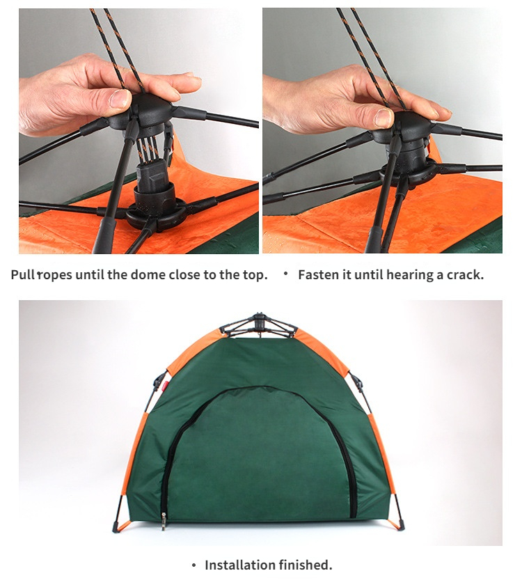 Cheap Goat Tents Outdoor Pet Tent Portable Foldable Automatic Cat House Kennel Rainproof Sunscreen Dog Nest Camping Car Mat   